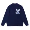 EM Sneakers Louis Vuitton Taupe Intarsia Crewneck Sweater