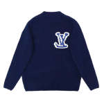 EM Sneakers Louis Vuitton Taupe Intarsia Crewneck Sweater