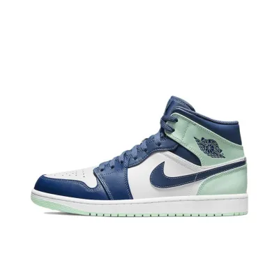EM Sneakers Jordan 1 Mid Mystic Navy Mint Foam White 01
