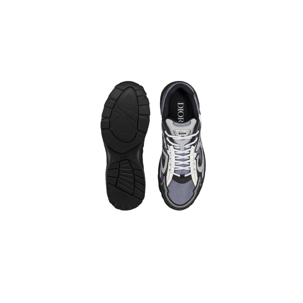 EM Sneakers Dior B30 Sneaker Blue Mesh with Gray White and Black Technical Fabric