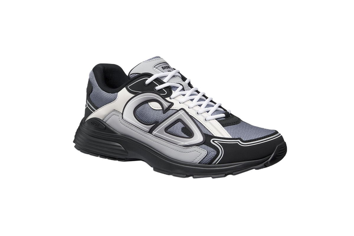 EM Sneakers Dior B30 Sneaker Blue Mesh with Gray White and Black Technical Fabric