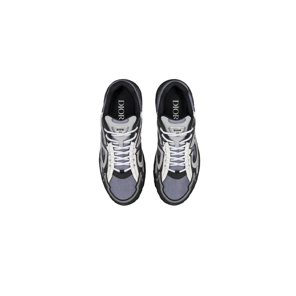 EM Sneakers Dior B30 Sneaker Blue Mesh with Gray White and Black Technical Fabric