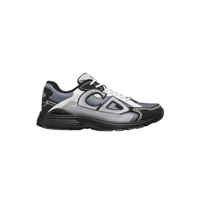 EM Sneakers Dior B30 Sneaker Blue Mesh with Gray White and Black Technical Fabric 02