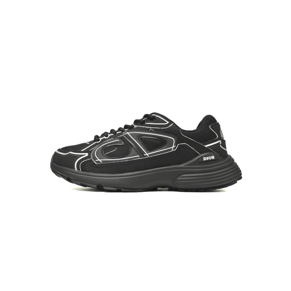 EM Sneakers Dior B30 Triple Black New Reflective