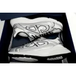 EM Sneakers Dior B30 White Mesh Silver-Tone Metallic Calfskin 