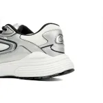 EM Sneakers Dior B30 White Mesh Silver-Tone Metallic Calfskin 