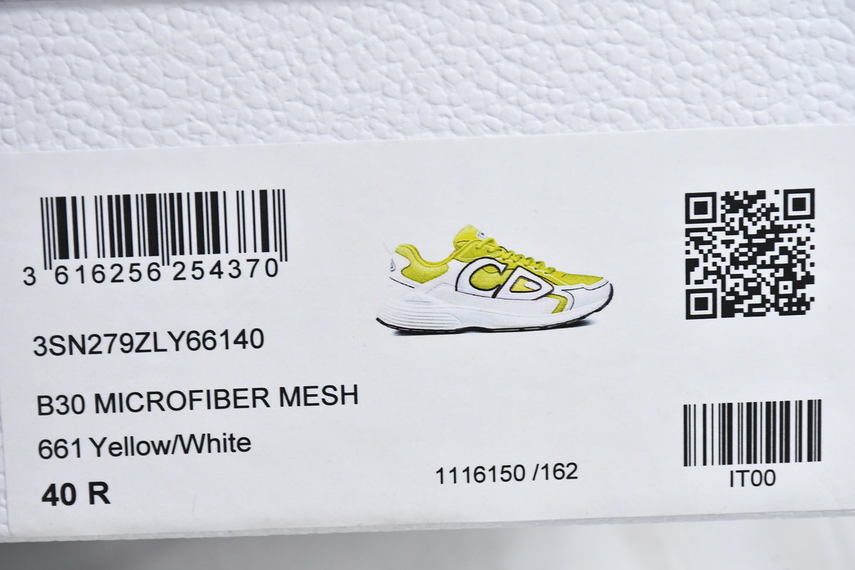 EM Sneakers Dior B30 Yellow and White