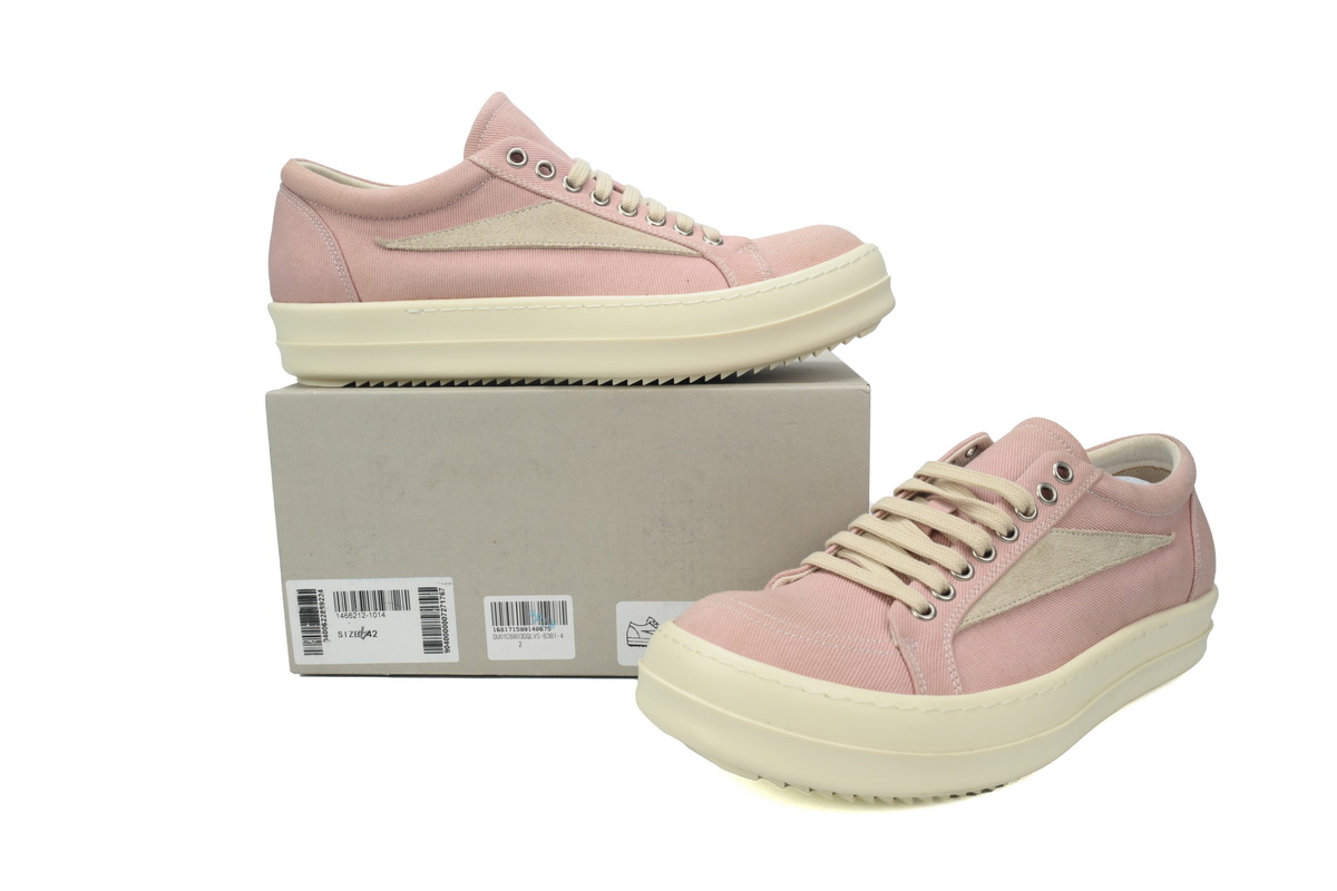 EM Sneakers Rick Owens DRKSHDW EDFU Vintage Sneakers Faded Pink Pearl Milk