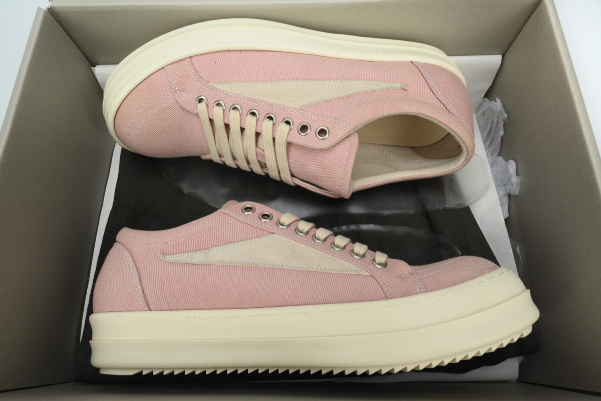 EM Sneakers Rick Owens DRKSHDW EDFU Vintage Sneakers Faded Pink Pearl Milk