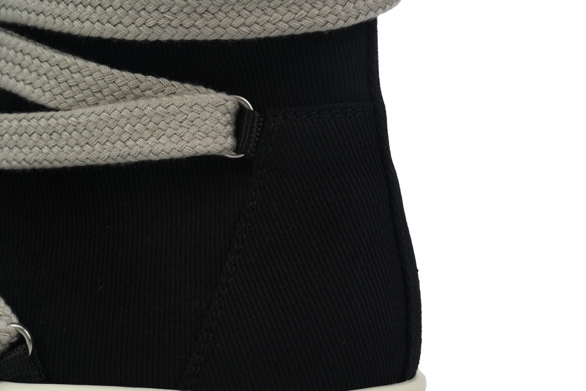 EM Sneakers Rick Owens DRKSHDW Hexa High Black Pearl Milk Fat Lace