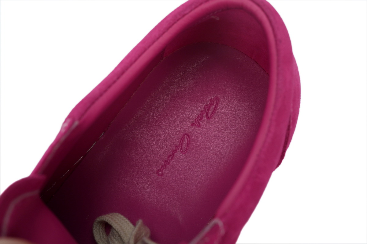 EM Sneakers Rick Owens EDFU Vintage Sneaks Velour Suede Hot Pink Milk White