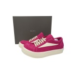 EM Sneakers Rick Owens EDFU Vintage Sneaks Velour Suede Hot Pink Milk White