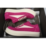 EM Sneakers Rick Owens EDFU Vintage Sneaks Velour Suede Hot Pink Milk White