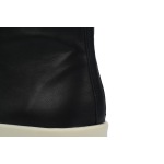 EM Sneakers Rick Owens Ramones Leather High Top Black Cream