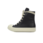EM Sneakers Rick Owens Ramones Leather High Top Black Cream