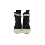 EM Sneakers Rick Owens Ramones Leather High Top Black Cream