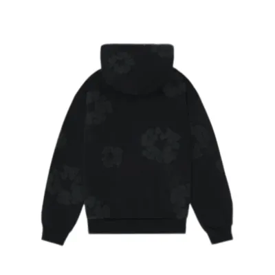 EM Sneakers Denim Tears The Cotton Wreath Hooded Sweatshirt Black Monochrome 02