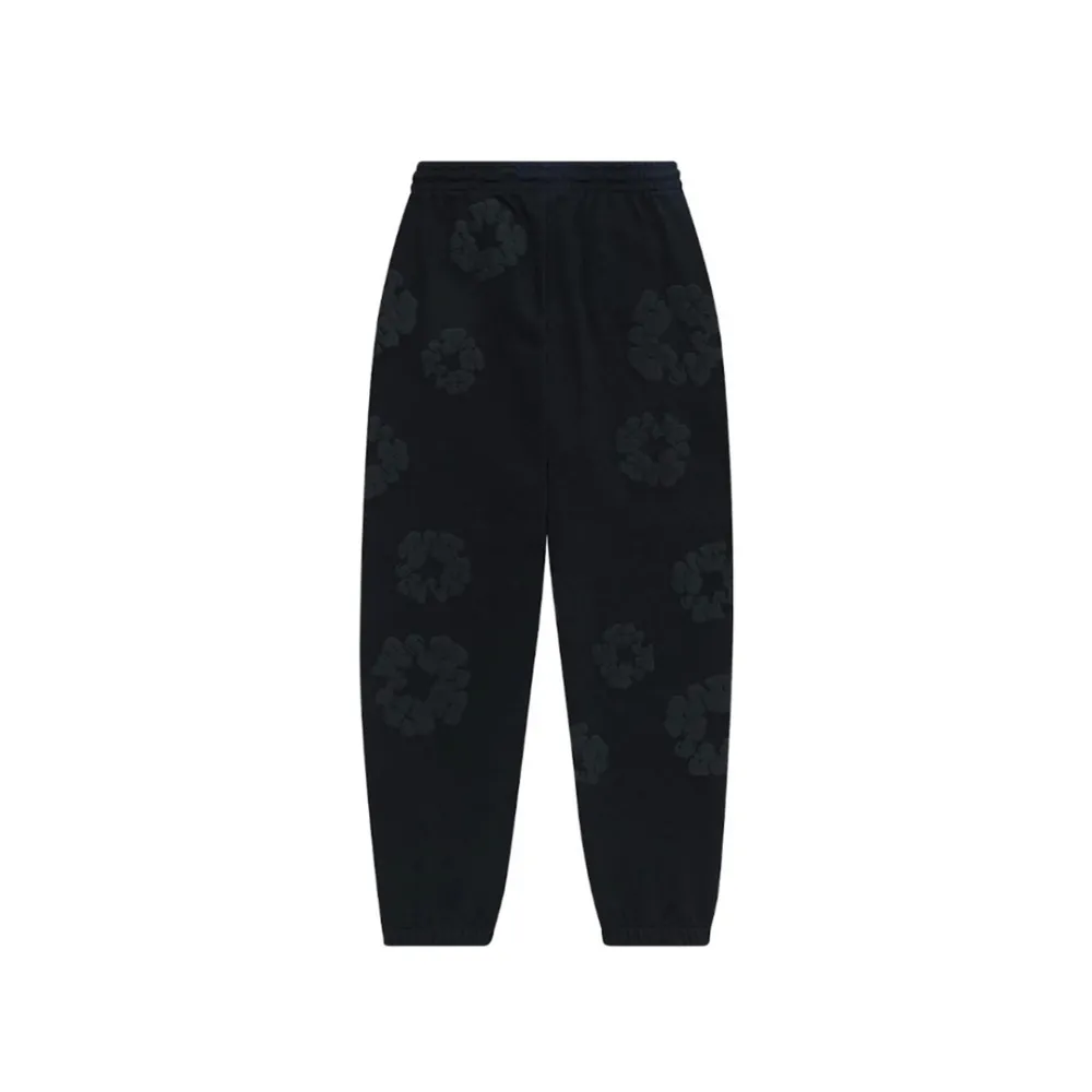 EM Sneakers Denim Tears The Cotton Wreath Sweatpants Black Monochrome