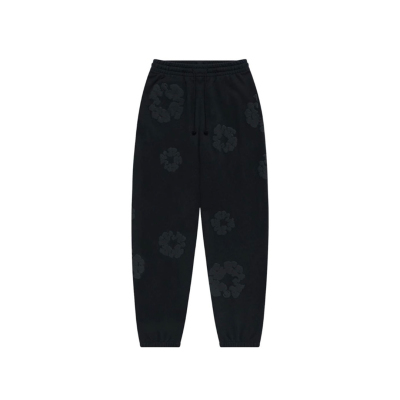 EM Sneakers Denim Tears The Cotton Wreath Sweatpants Black Monochrome 01