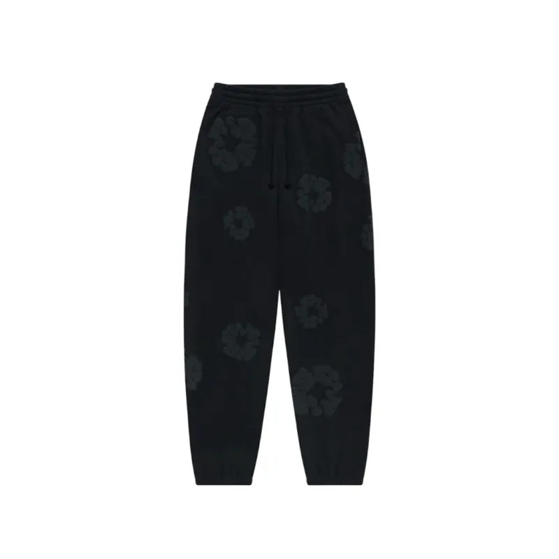 EM Sneakers Denim Tears The Cotton Wreath Sweatpants Black Monochrome