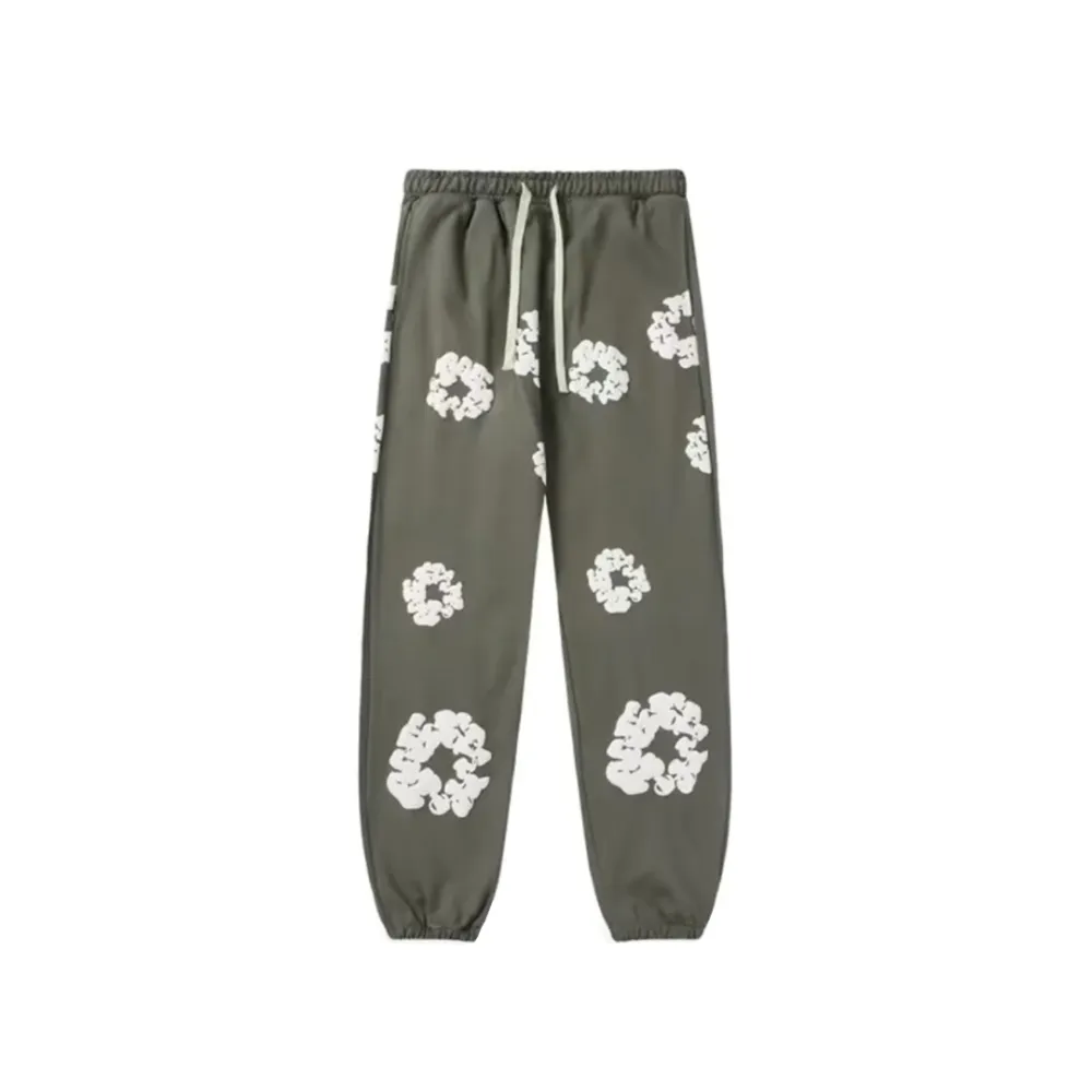 EM Sneakers Denim Tears The Cotton Wreath Sweatpants Dark Gray