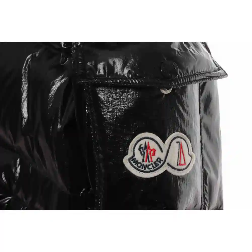 EM Sneakers Moncler Maya Lacquered Down Jacket Black