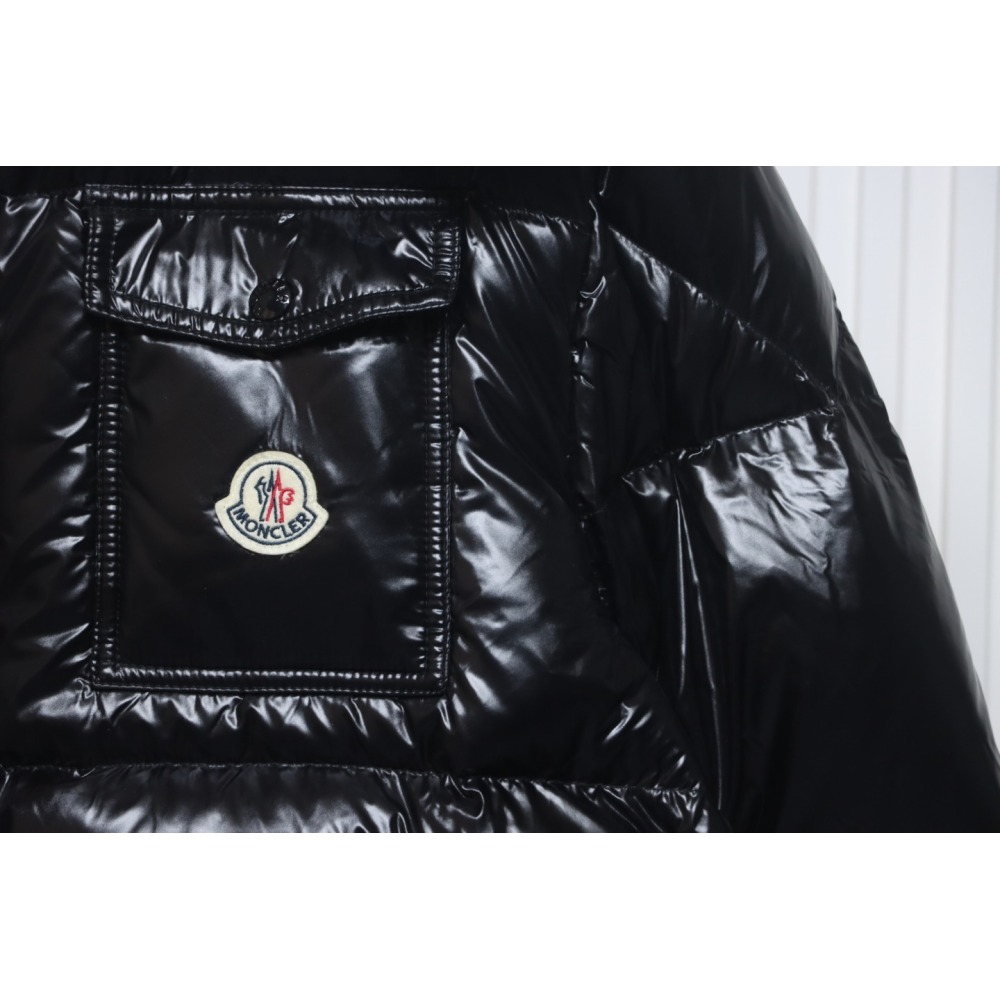 EM Sneakers Moncler Tricolor Web Down Jacket Black