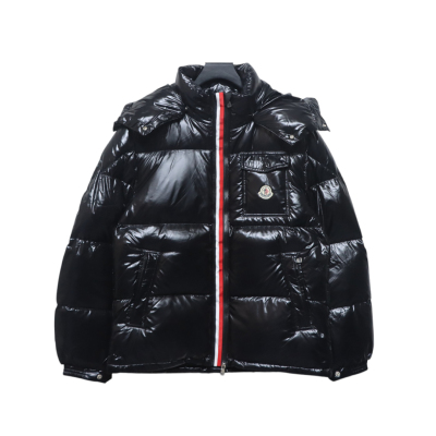 EM Sneakers Moncler Tricolor Web Down Jacket Black 01