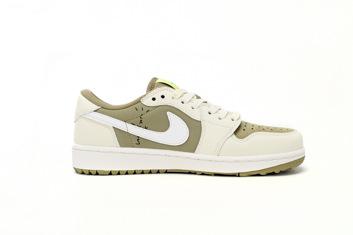 EM Sneakers Jordan 1 Low Golf × Travis Scott Neutral Olive