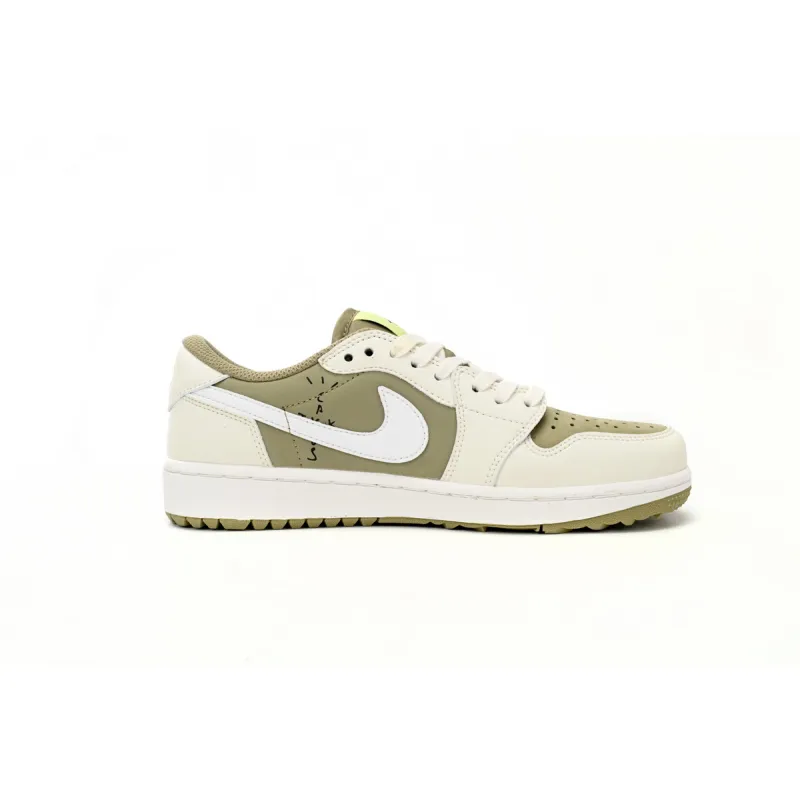 EM Sneakers Jordan 1 Low Golf × Travis Scott Neutral Olive