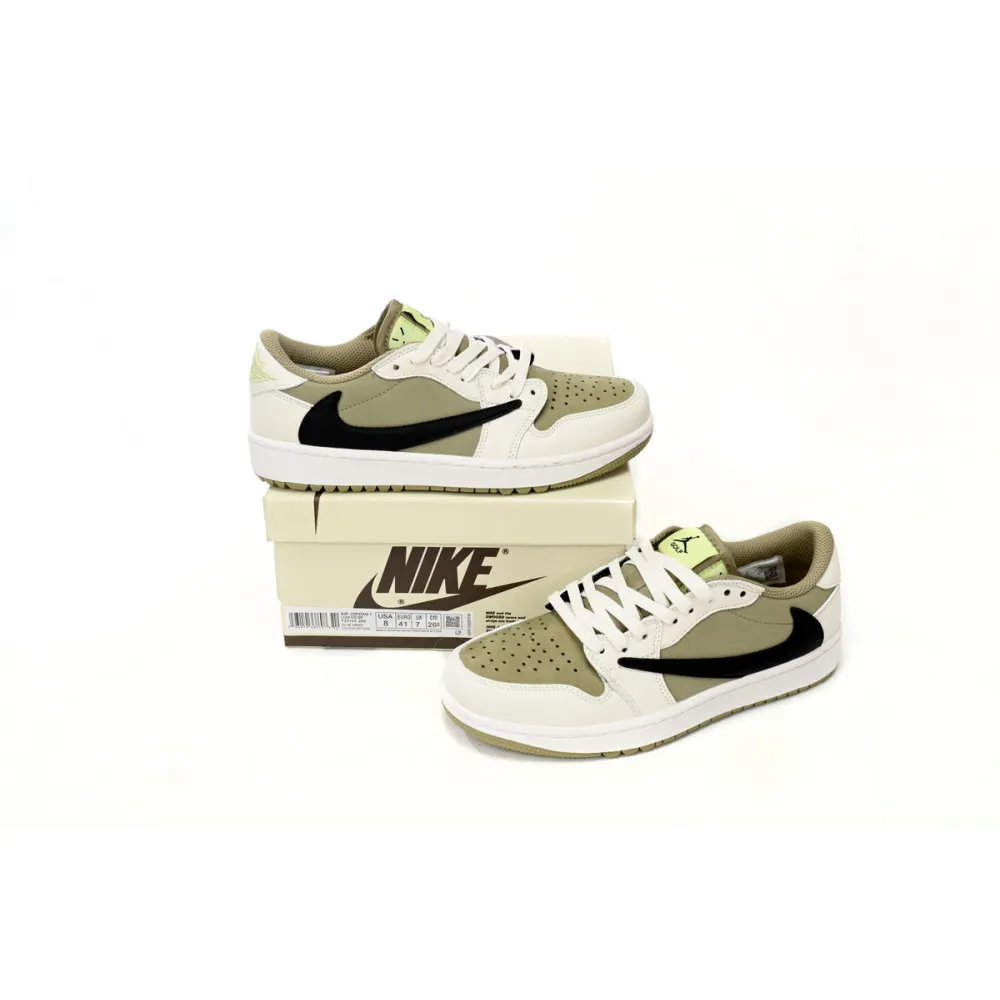 EM Sneakers Jordan 1 Low Golf × Travis Scott Neutral Olive