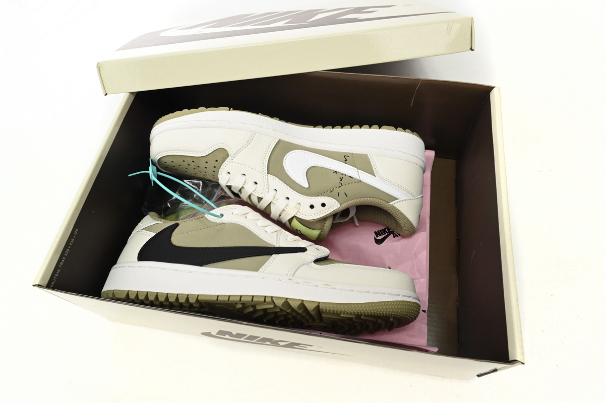 EM Sneakers Jordan 1 Low Golf × Travis Scott Neutral Olive