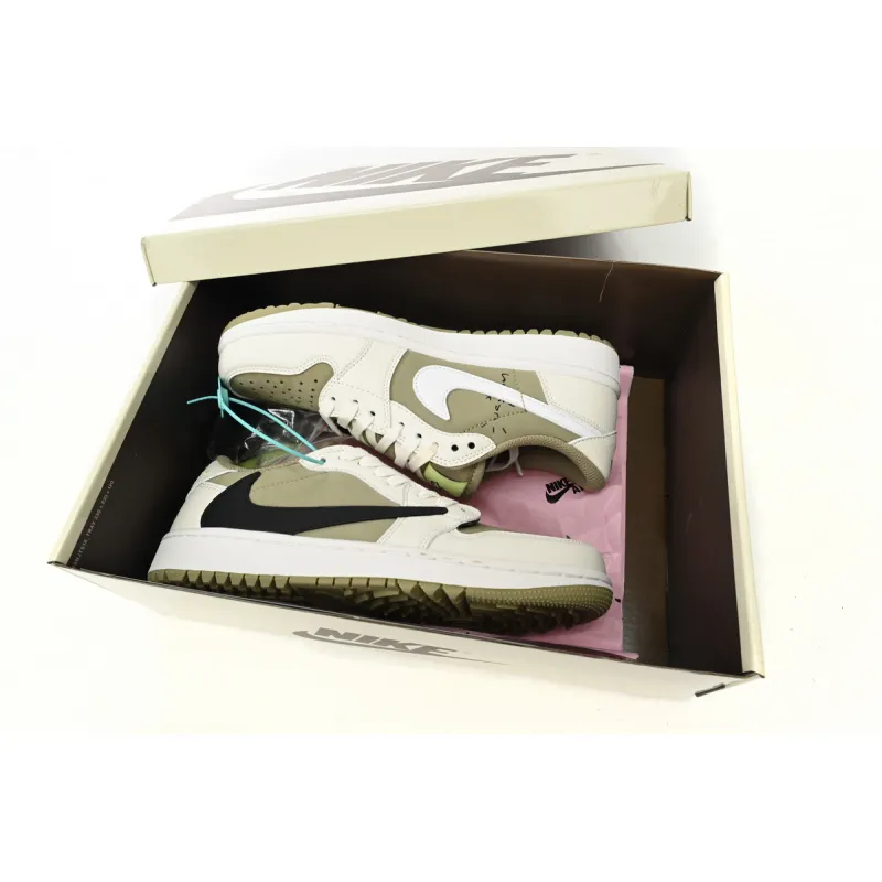 EM Sneakers Jordan 1 Low Golf × Travis Scott Neutral Olive