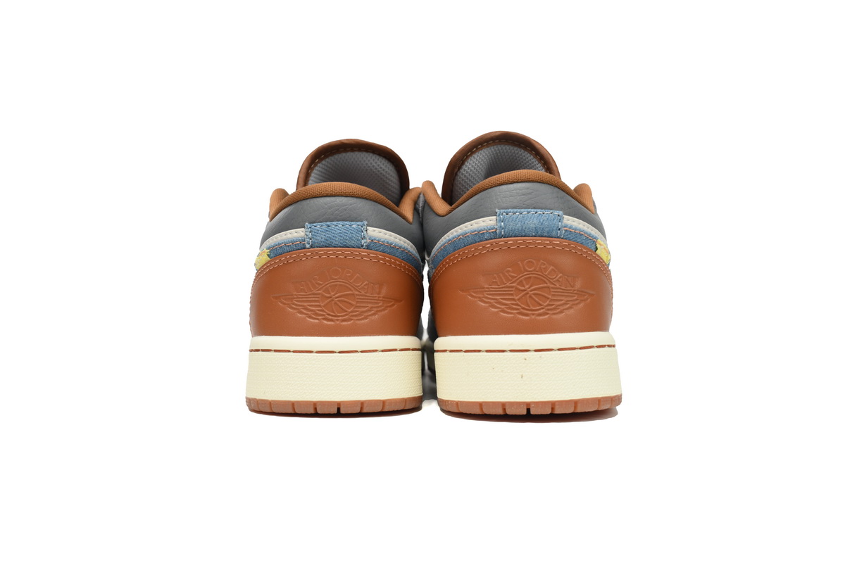 EM Sneakers Jordan 1 Low SE Phantom Repaired Denim Swoosh