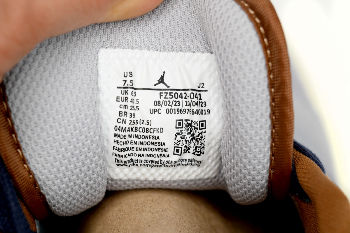 EM Sneakers Jordan 1 Low SE Phantom Repaired Denim Swoosh