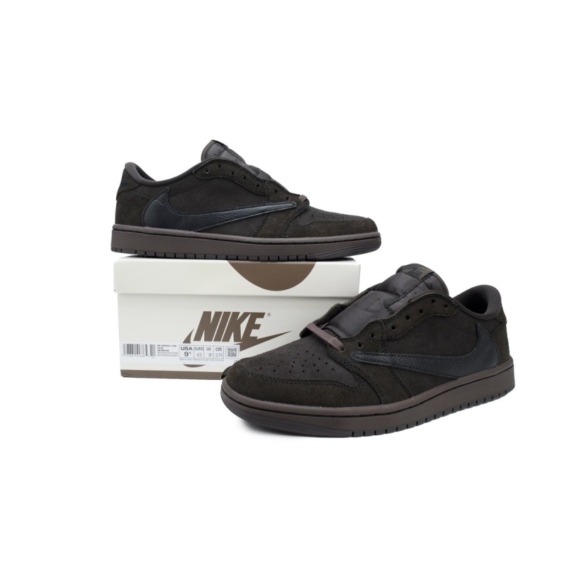 EM Sneakers Jordan 1 Retro Low OG SP × Travis Scott Velvet Brown