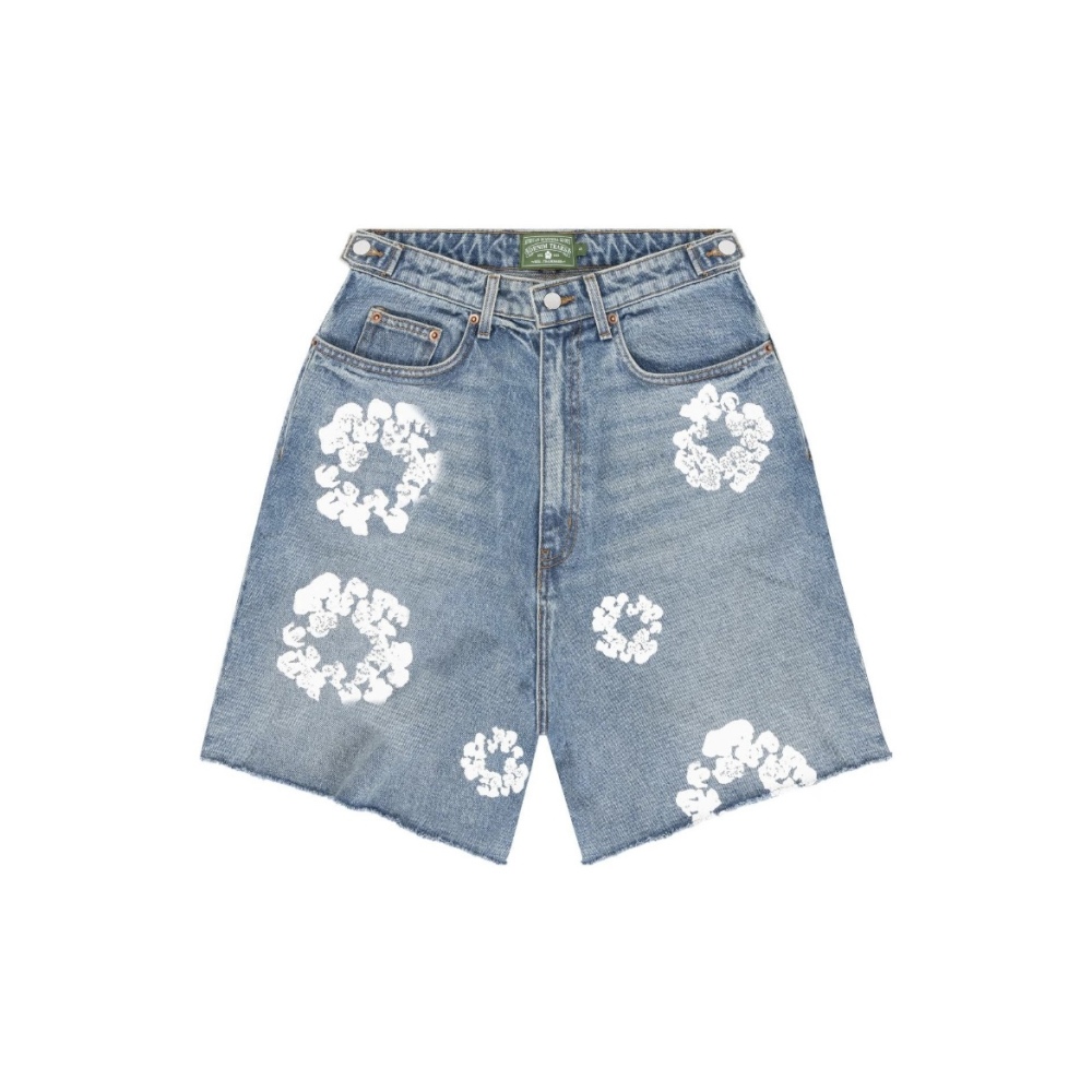 EM Sneakers Denim Tears The Cotton Wreath Jean Shorts Blue