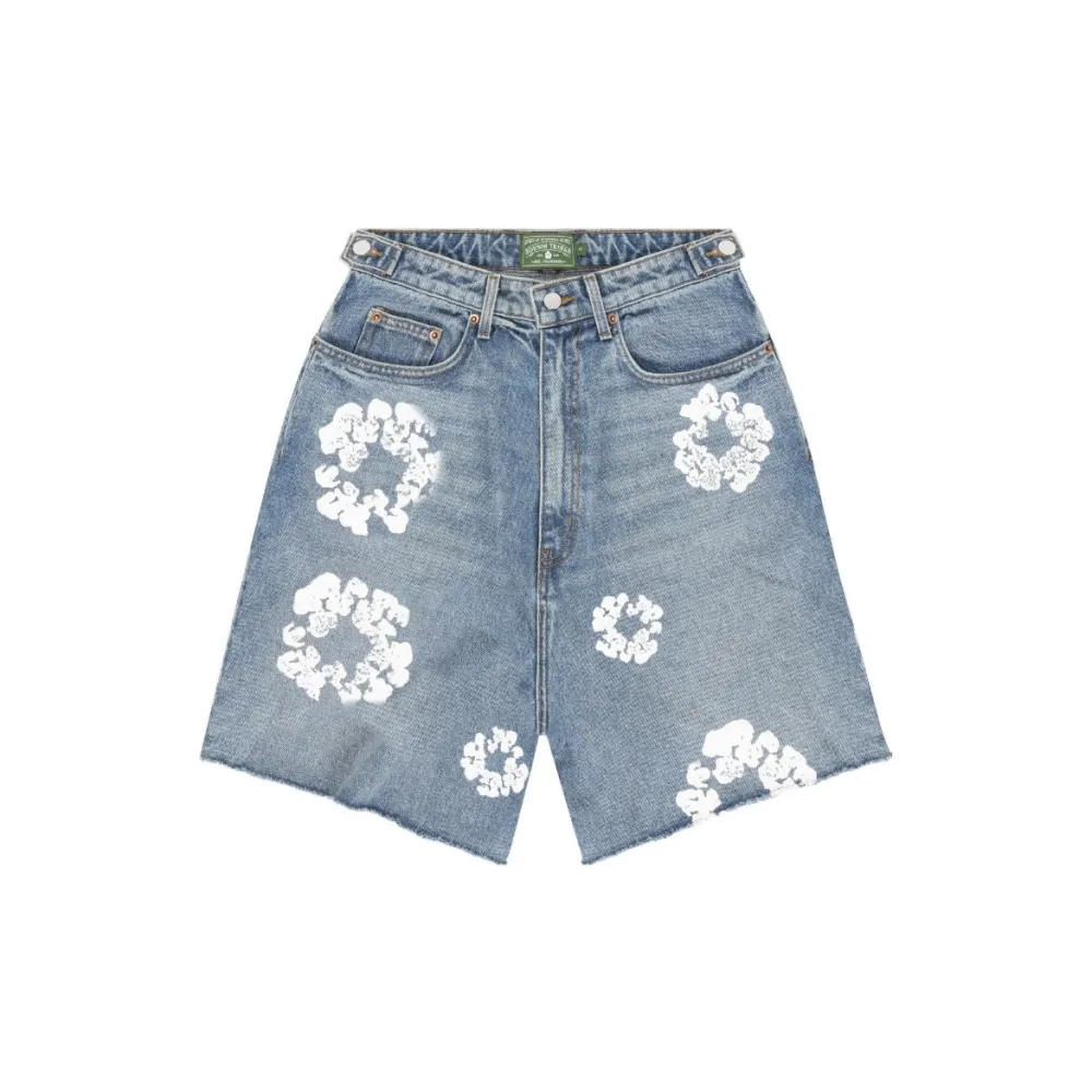 EM Sneakers Denim Tears The Cotton Wreath Jean Shorts Blue