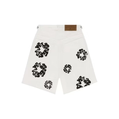 EM Sneakers Denim Tears The Cotton Wreath Jean Shorts White 02