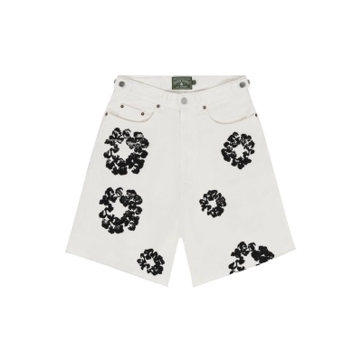 EM Sneakers Denim Tears The Cotton Wreath Jean Shorts White 01