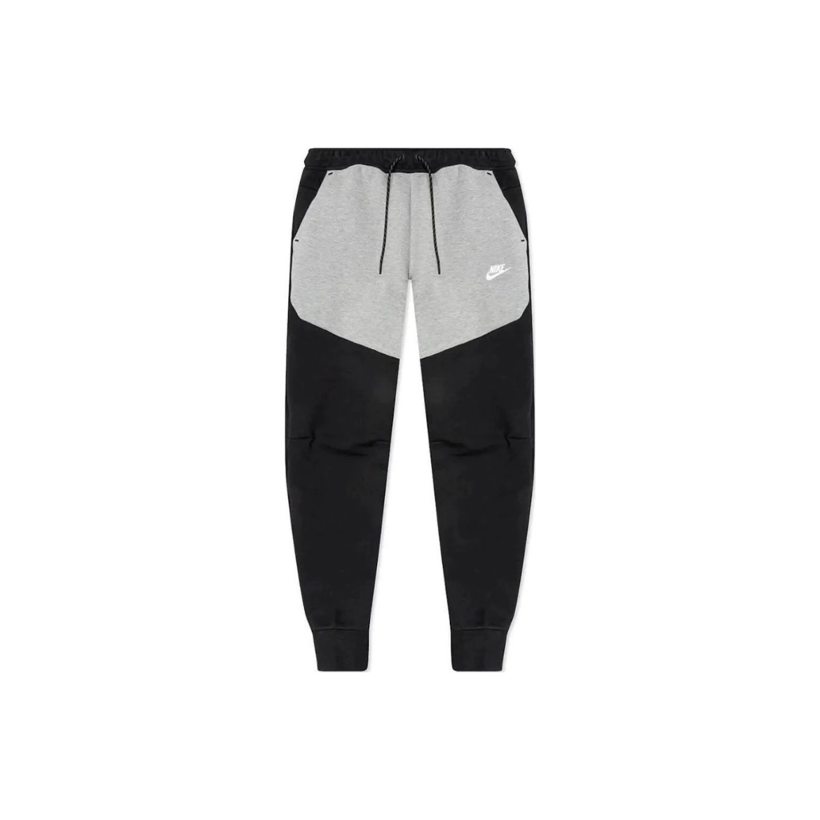 EM Sneakers Nike Sportswear Tech Fleece Full Zip Hoodie & Pant & Joggers Set Black and Gray Stitching