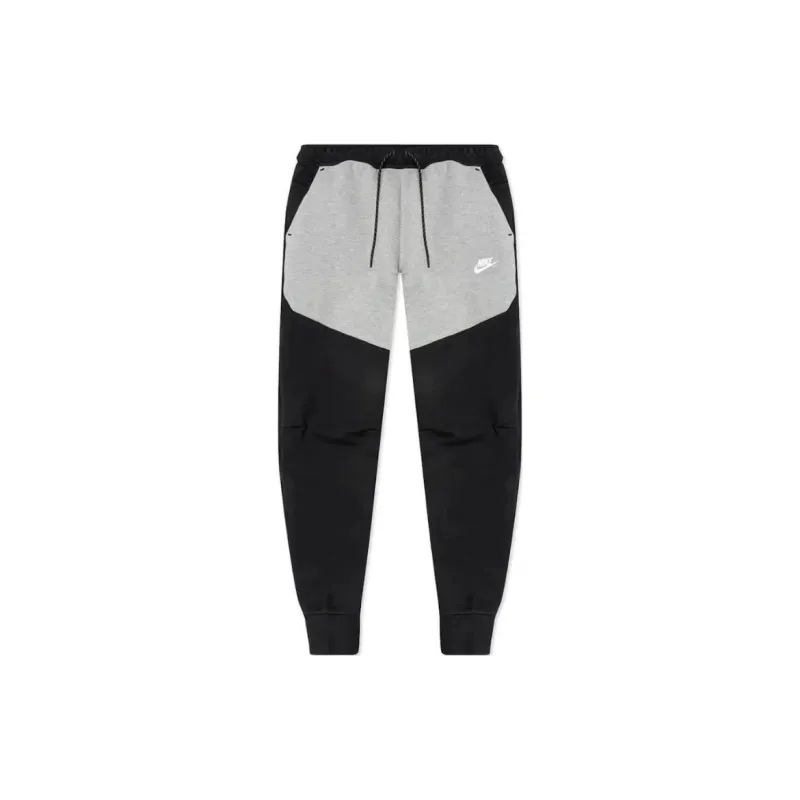 EM Sneakers Nike Sportswear Tech Fleece Full Zip Hoodie & Pant & Joggers Set Black and Gray Stitching