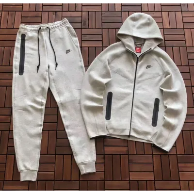 EM Sneakers Nike Sportswear Tech Fleece Full-Zip Hoodie & Joggers Set Dark Heather Gray 02