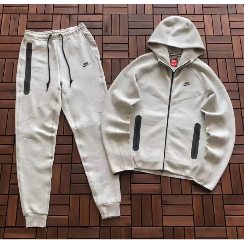 EM Sneakers Nike Sportswear Tech Fleece Full-Zip Hoodie & Joggers Set Dark Heather Gray