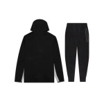 EM Sneakers Nike Sportswear Tech Fleece Full Zip Hoodie & Pant & Joggers Set Black and Gray Stitching