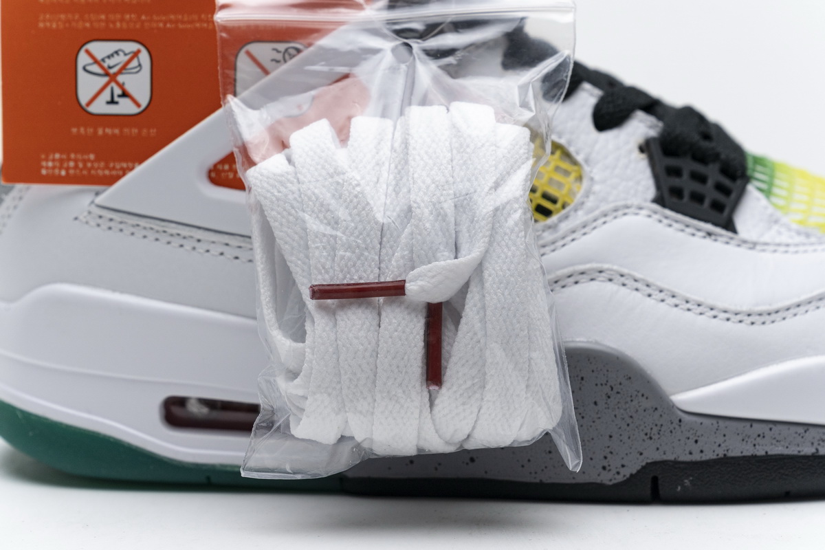 EM Sneakers Jordan 4 Retro Lucid Green Rasta