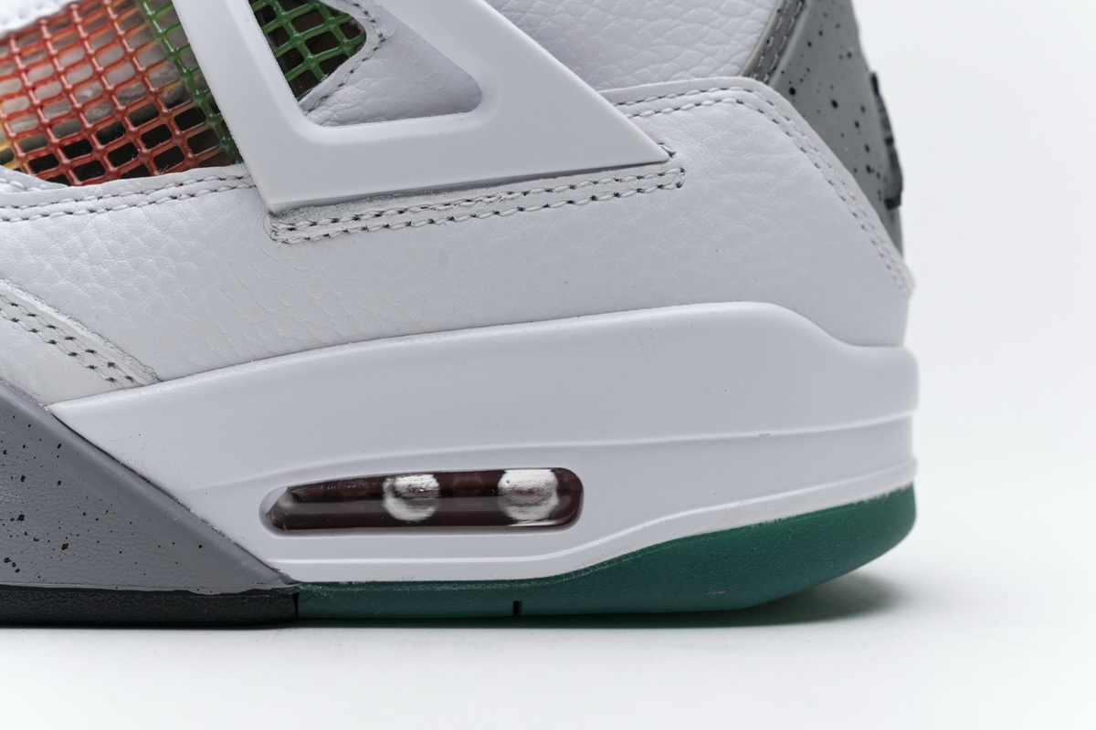 EM Sneakers Jordan 4 Retro Lucid Green Rasta