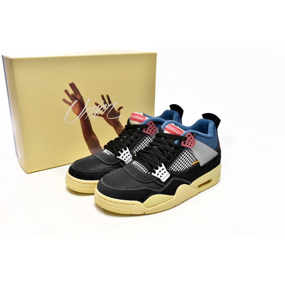 EM Sneakers Jordan 4 x Union LA  Retro Off Noir