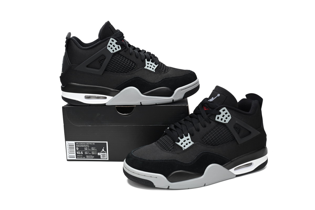 EM Sneakers Jordan 4 Retro SE Black Canvas