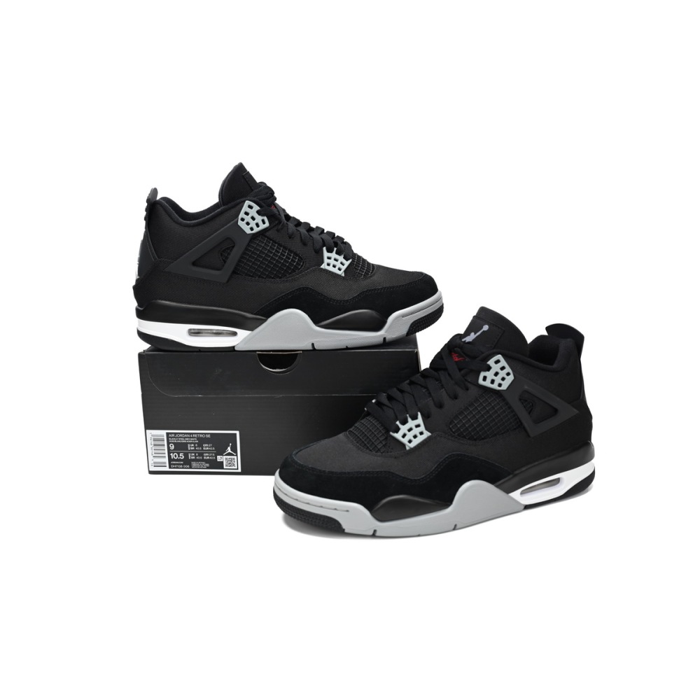 EM Sneakers Jordan 4 Retro SE Black Canvas